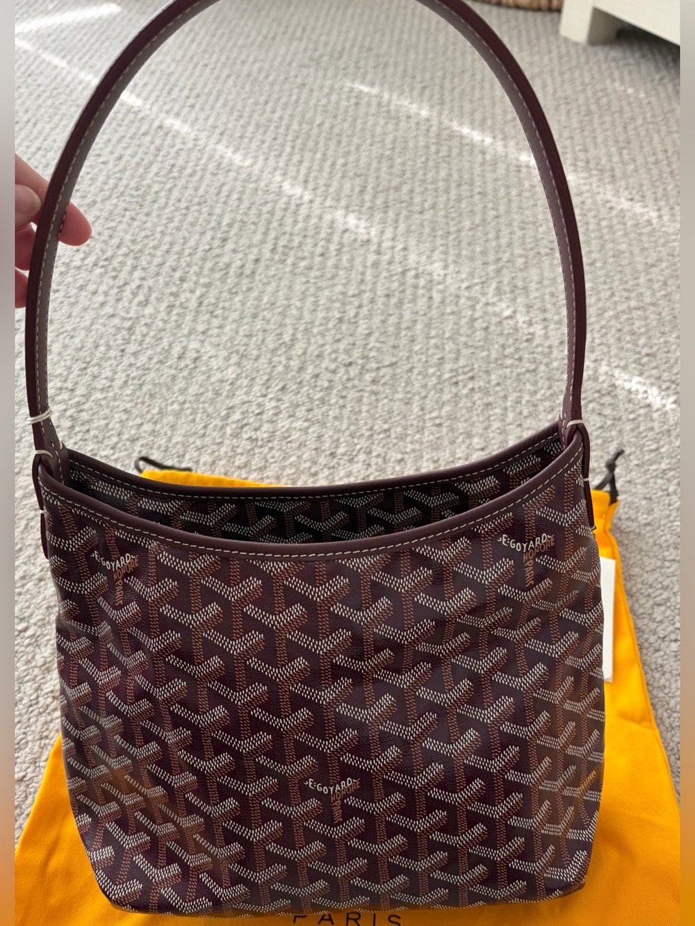 Goyard Mini Boheme Hobo Burgundy Authentic NWT - Picture 5 of 16